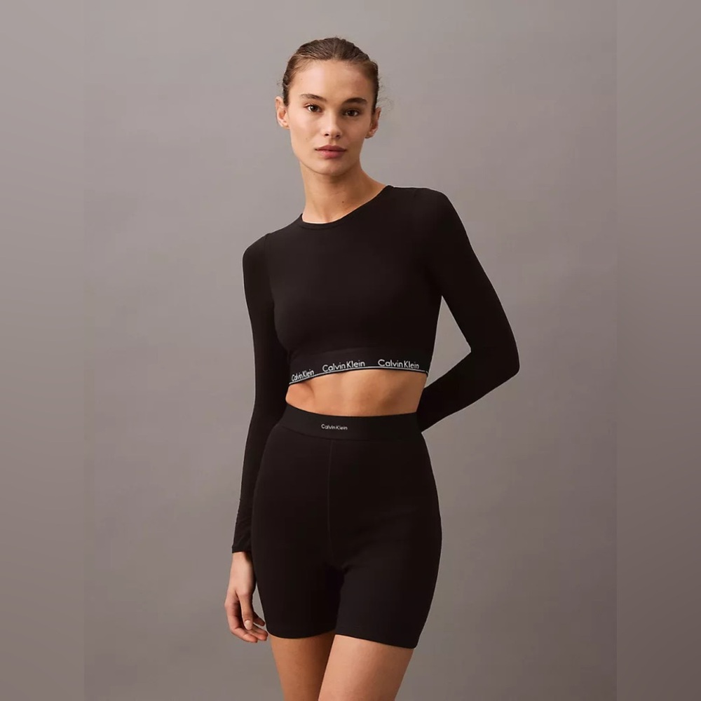 Modern Cotton Lightly Lined Long Sleeve Bralette